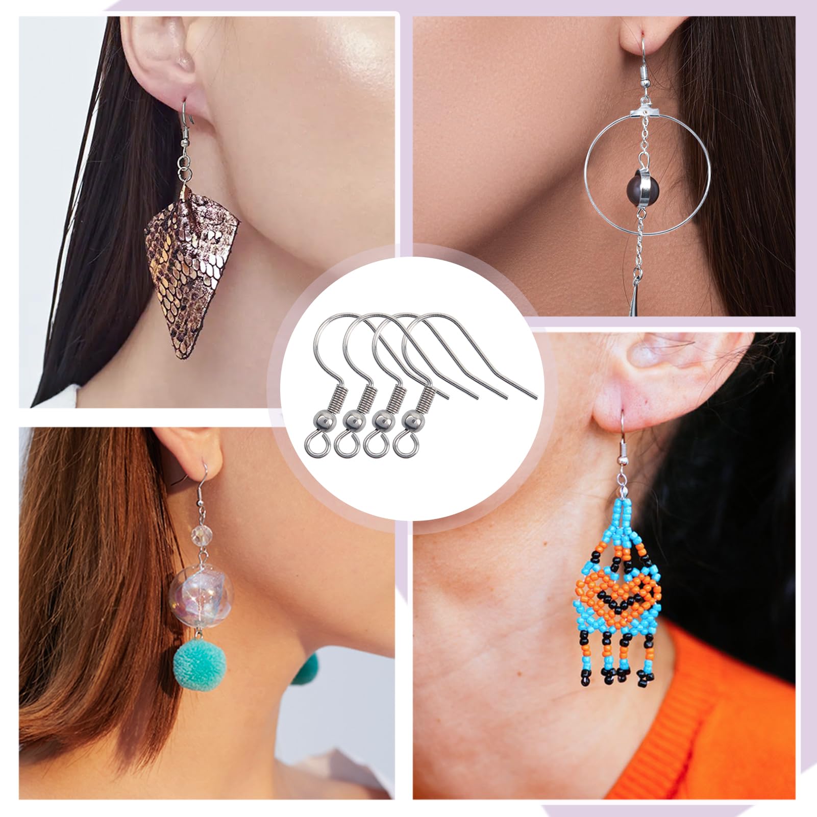 Amazon.com: TOAOB 100pcs Earring Hooks Hypo Allergenic French Ear