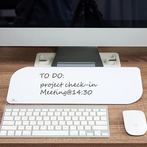 Vista 19 de TSJ OFFICE Pizarra blanca de escritorio pequeña – Pizarra de cristal de borrado en seco de 12 x 8 pulgadas con soporte, tablero de escritorio