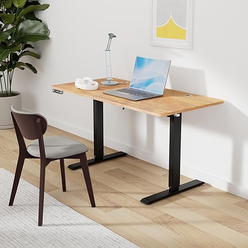 Miniatura 2 de KORGOL Escritorio eléctrico de pie de 48 x 24 pulgadas, altura ajustable, escritorio para oficina en casa, estación de trabajo con 2 puertos USB, 3