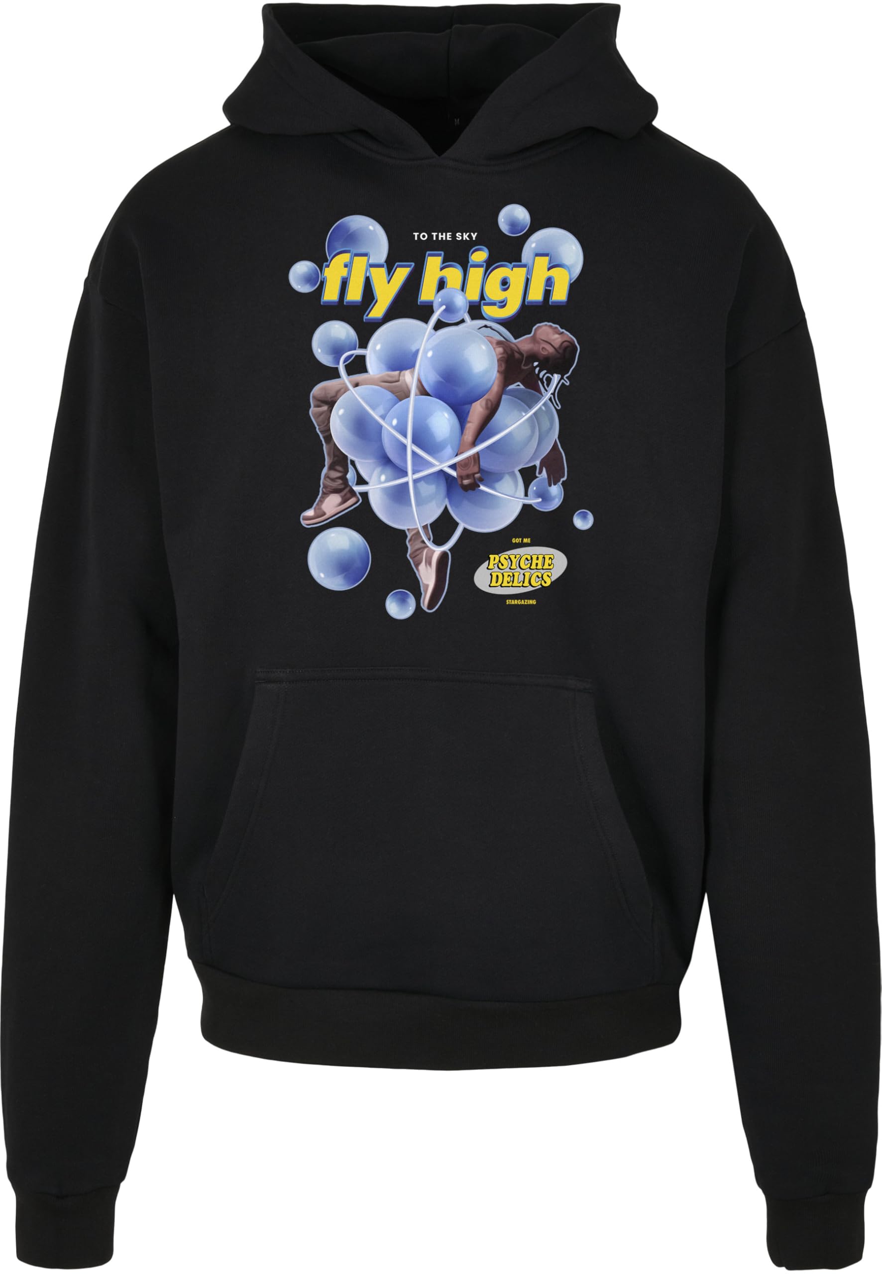 Mister Tee Men's Bubblles Heavy Oversize Hoody Black XXL T-Shirt, Black, XXL