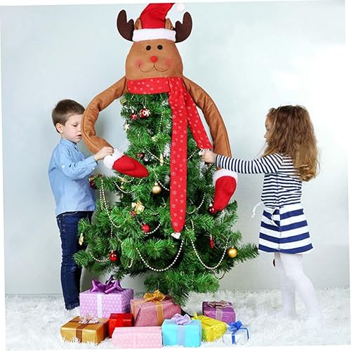 Miniatura 6 de NUOBESTY 1 sombrero de muñeca de ciervo, adorno de árbol de Navidad, adornos de casa de ciervos de Navidad, decoración de árbol de Navidad, muñeca