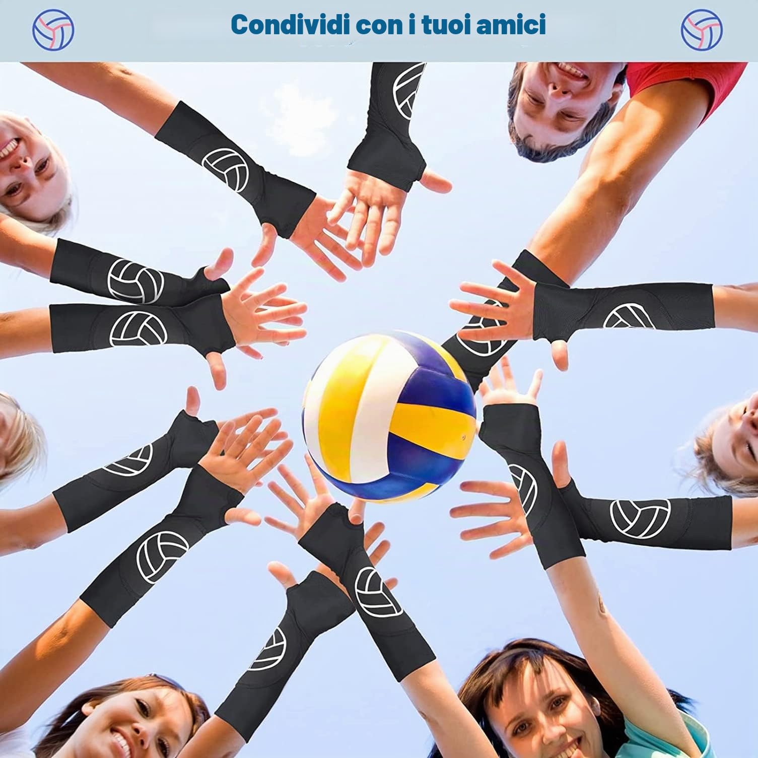 Bracciali da pallavolo, per bambini, per sport, avambraccio, a compressione, per pallavolo, per braccia, per sport, pallavolo