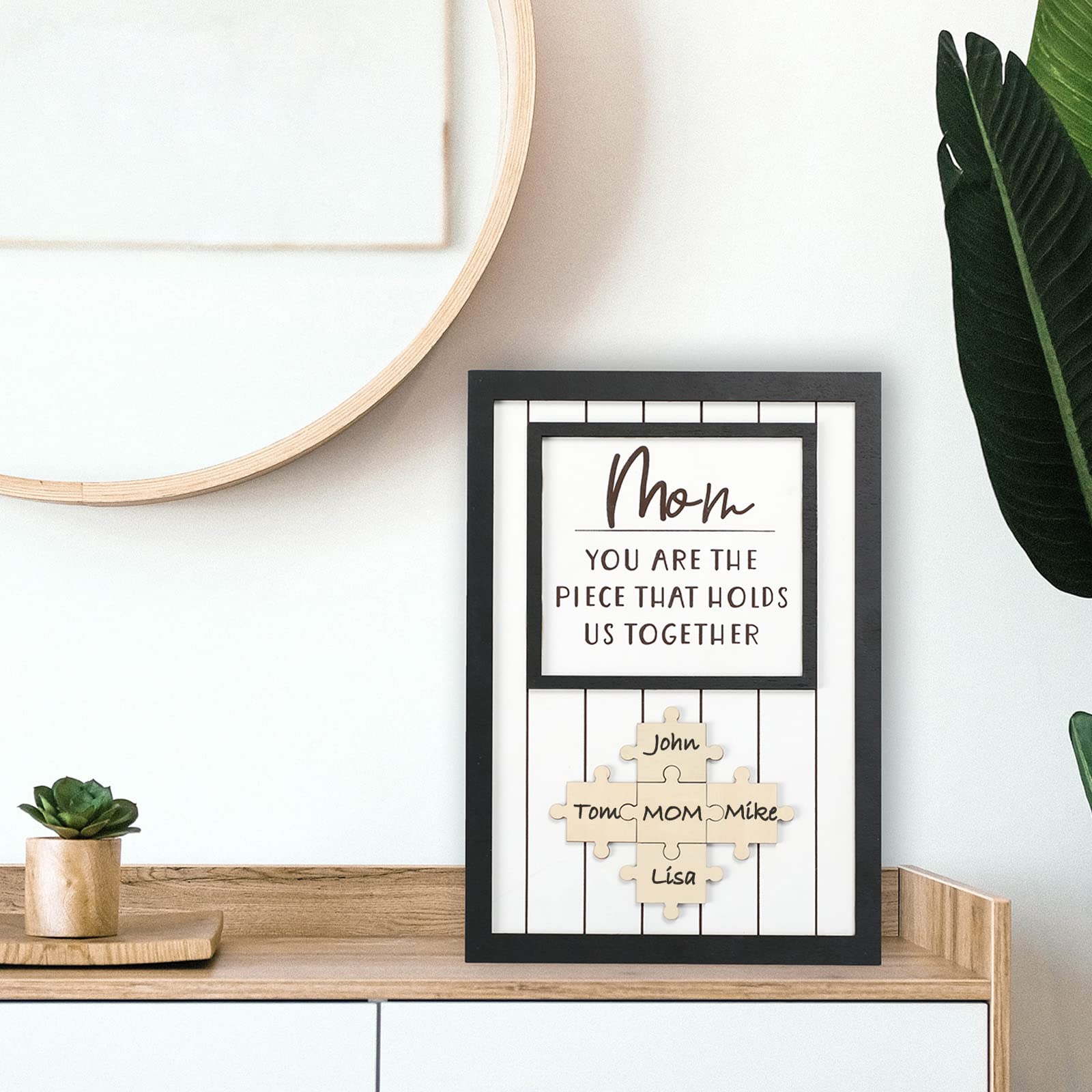 Amazon.com: Personalized Mom Puzzle Sign, Mom Birthday Gifts, Name