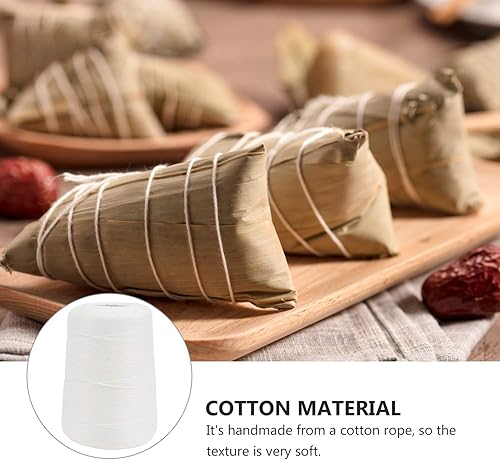 Miniatura 5 de Cabilock Cordel de algodón para panaderos, cuerda fina de algodón, segura para alimentos, 1,640.4 ft, 0.031 in, para carniceros, hornear, atar,