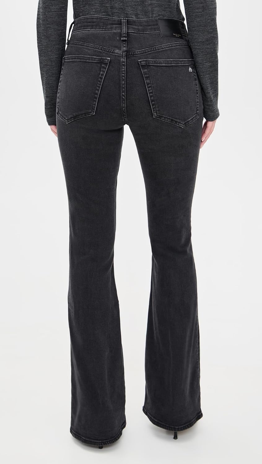 rag & bone Women's Flexi Dahlia Full Length Flare Jeans - Image 4