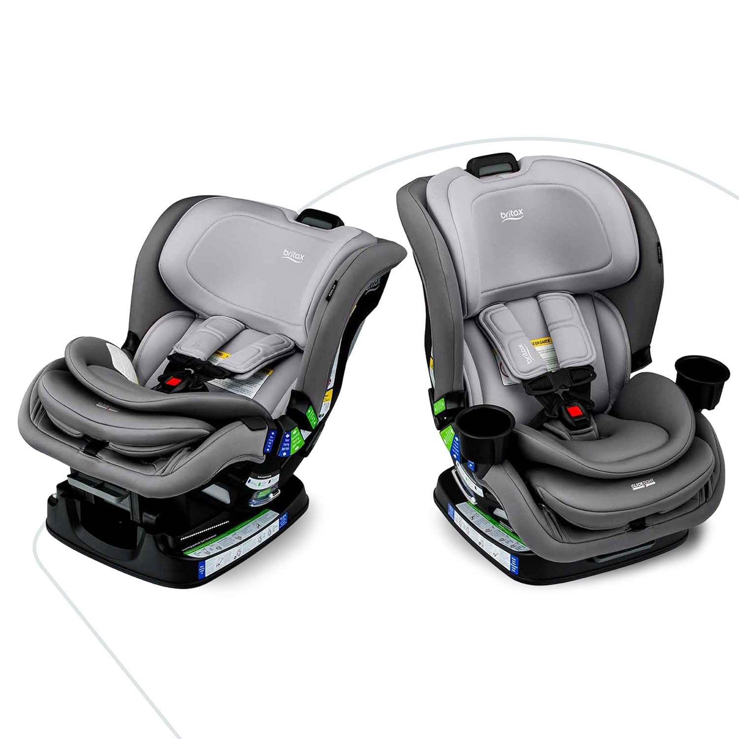 Britax Poplar Convertible Car Seat, 2-in-1 Car Seat Extended Rear Facing Up to 50 lbs, 17” Slim Car Seat Design with Fast & Easy ClickTight Installation, SafeWash Fabrics — Glacier Graphite