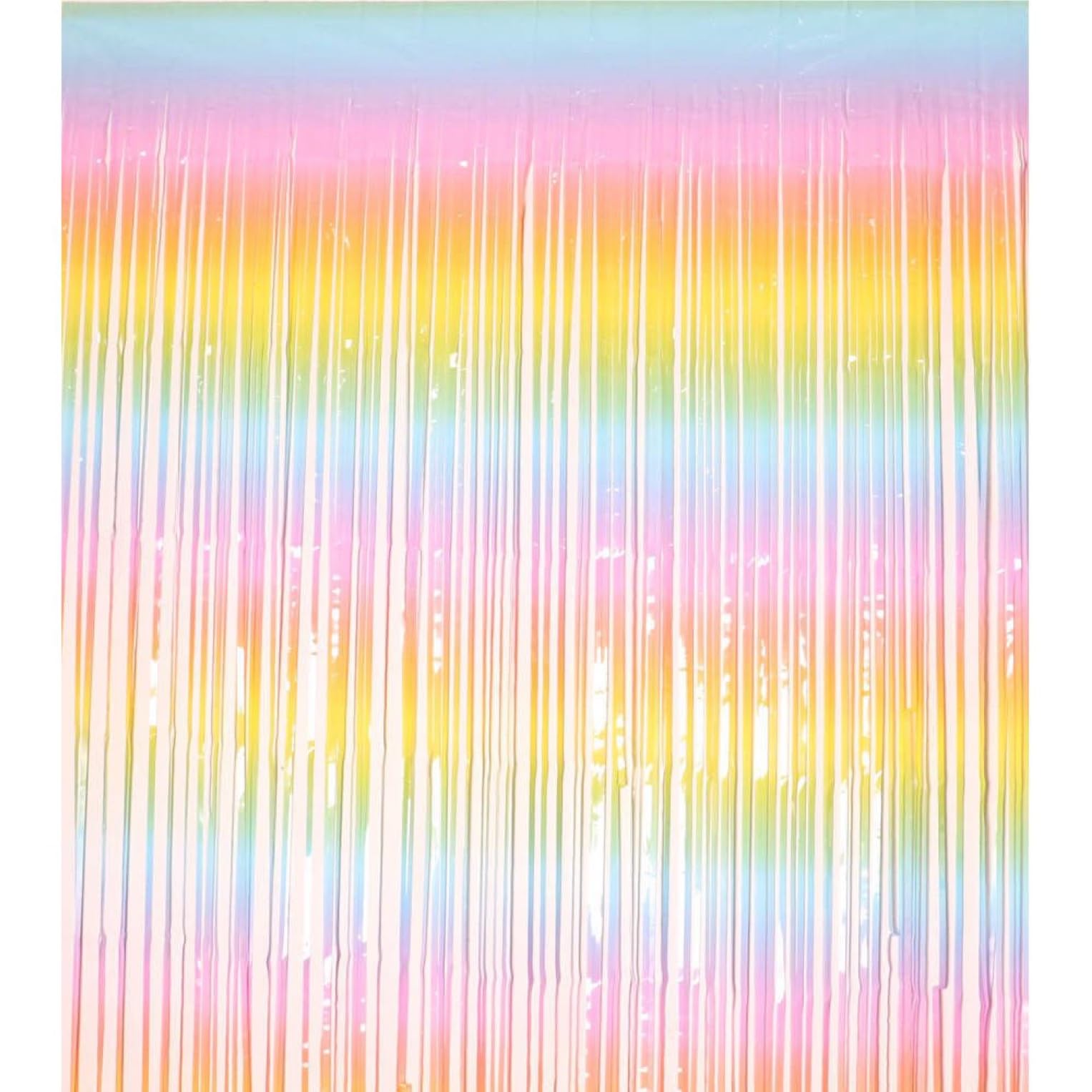 Lametta Vorhang bunt - 200 x 100 cm - Glitzervorhang für Türrahmen als Dekoration, Party, Hochzeit, Deko Geburtstag für Kinder & Erwachsene (Bunt)