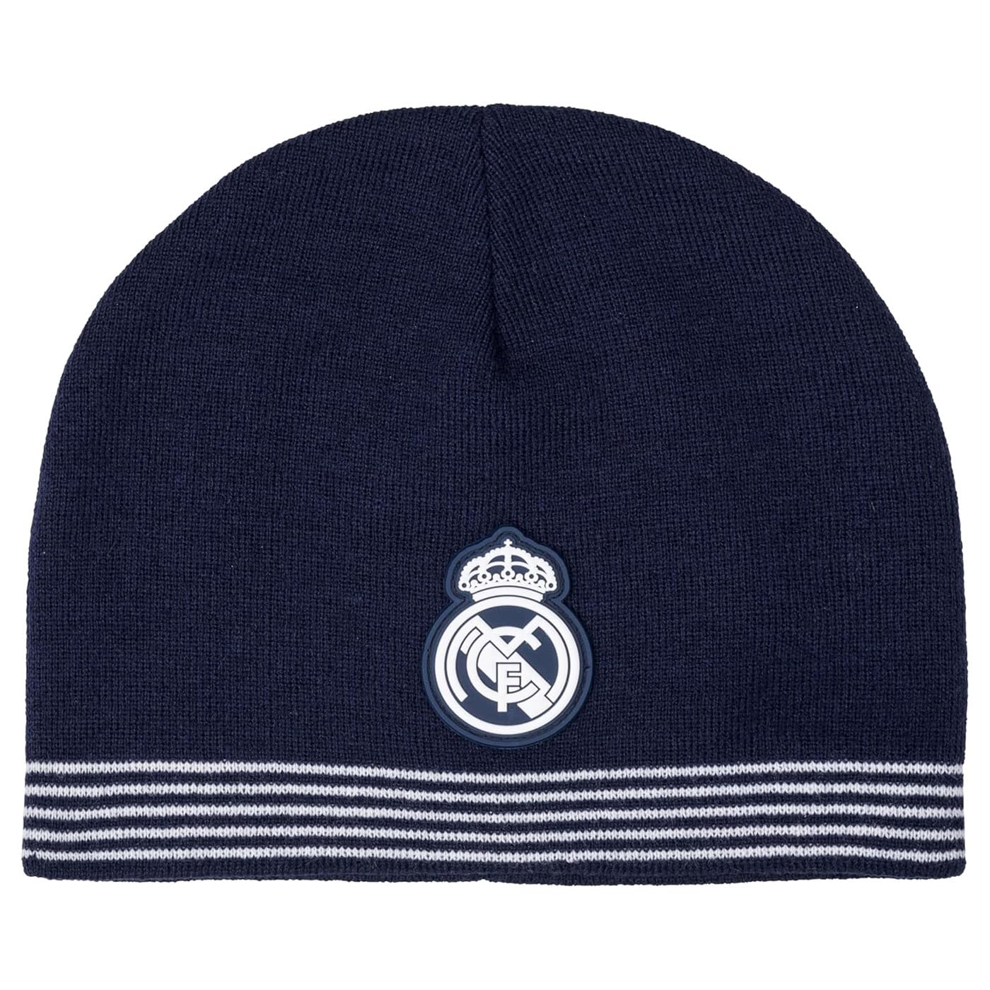 Real Madrid Gorro CF Adulto Hombre Azul Marino Escudo Relieve Blanco - Modelo: RM5GO21