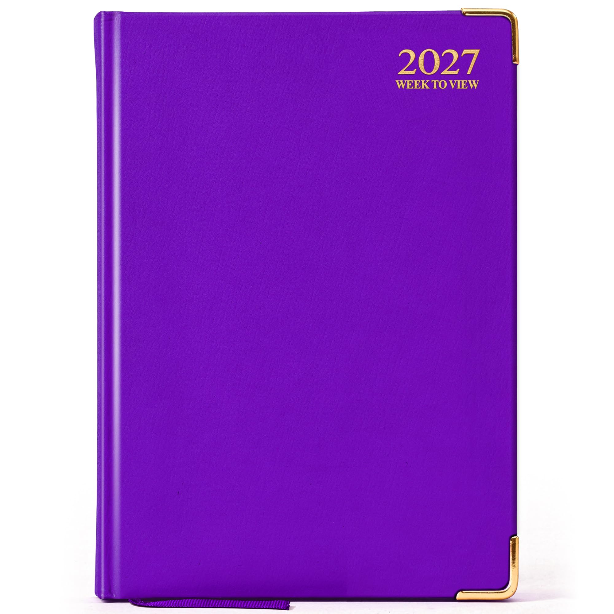 G4GADGET A4 2027 Week to View Purple Diary Gilt Edges Hardback