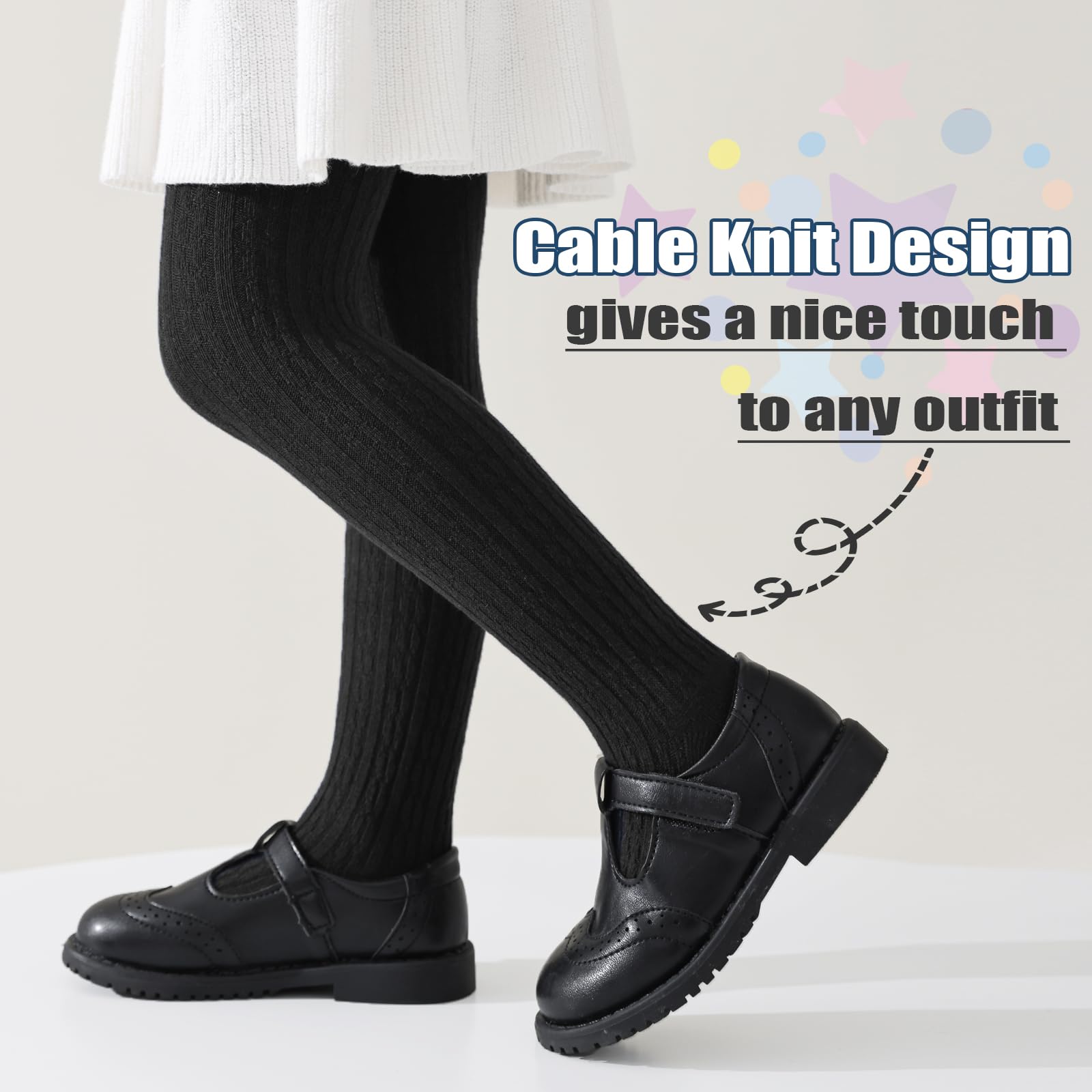 Collant per bambini Collant per bambini in maglia a treccia collant in cotone caldo collant collant calze morbide
