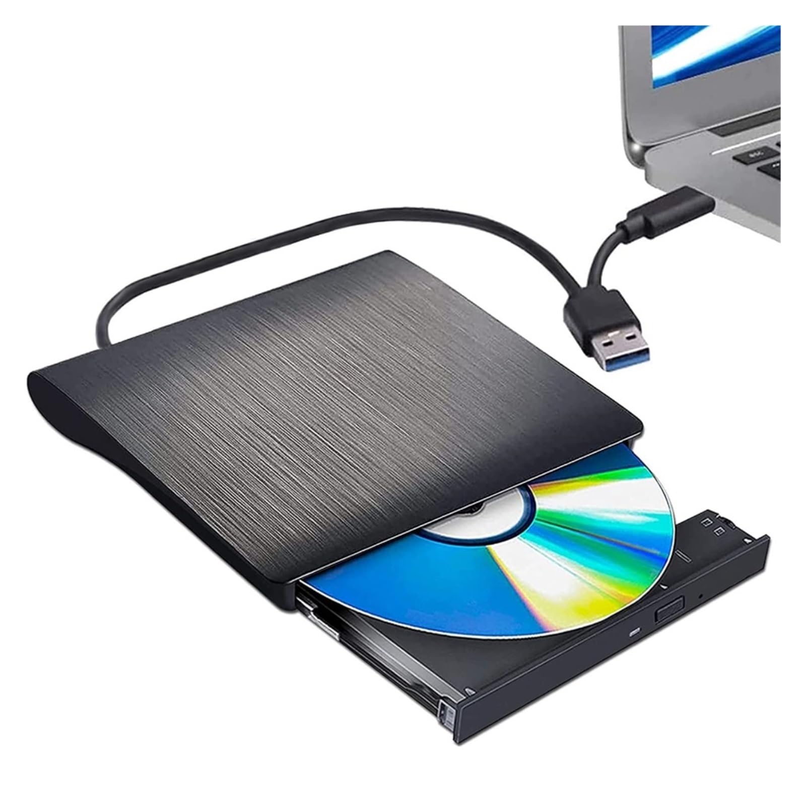 Lettore Dvd USB 3.0 Slim Esterno Dvd RW CD Writer Drive Masterizzatore Lettore Lettore unità Ottiche for PC Laptop Masterizzatore Dvd Dvd Portatil(White)