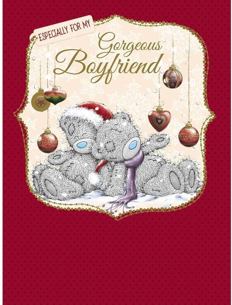 Me to You Bear Christmas Card - Gorgeous Boyfriend (Large Card)