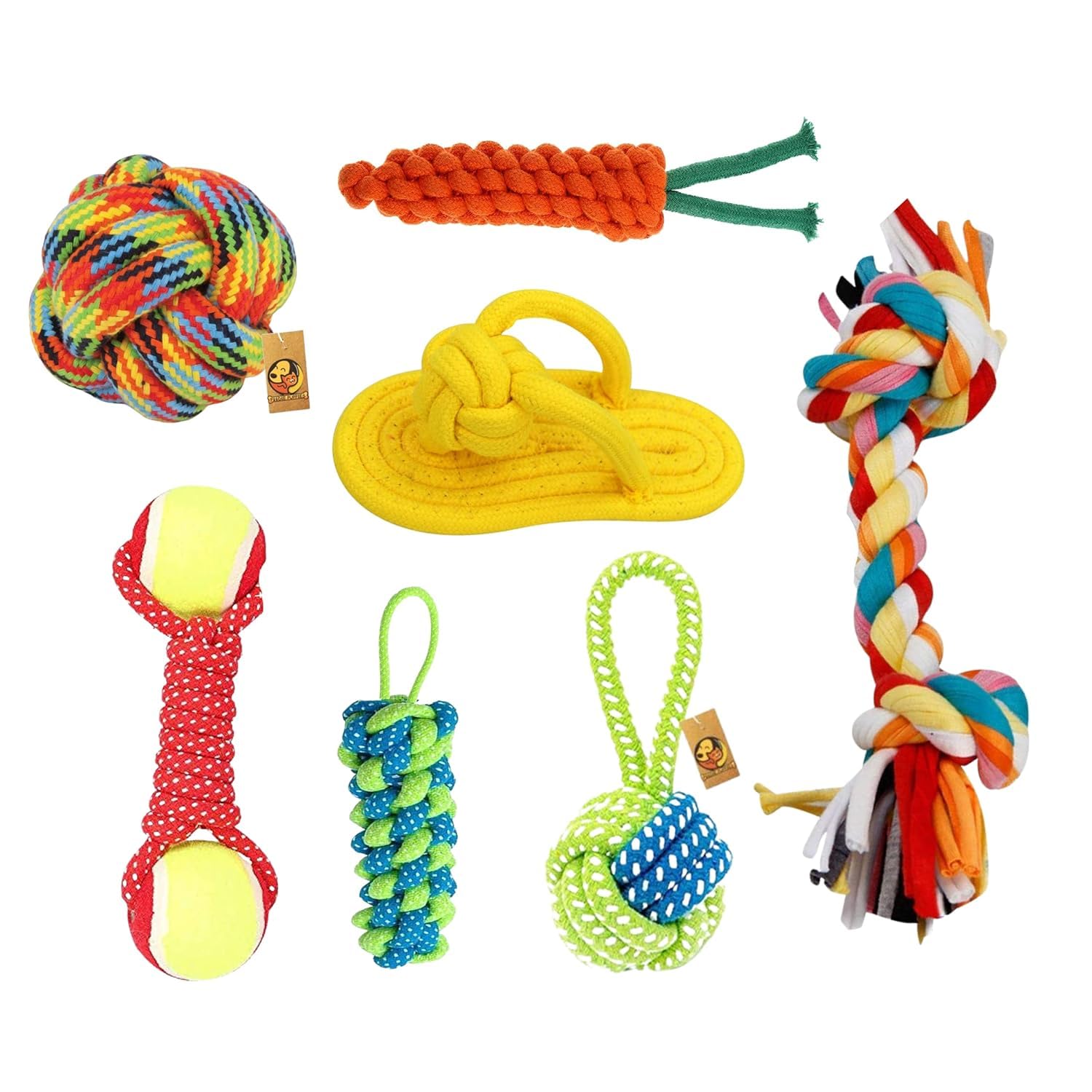 buSzBO Tail Dog Toys + Dog Chew Toys + Rope Toys + Dog Toys for Small to Medium Dog + Tug Toy + Dog Toy Pack of 7 (B0D5YTYL7H) Amazon Price History, Amazon Price Tracker