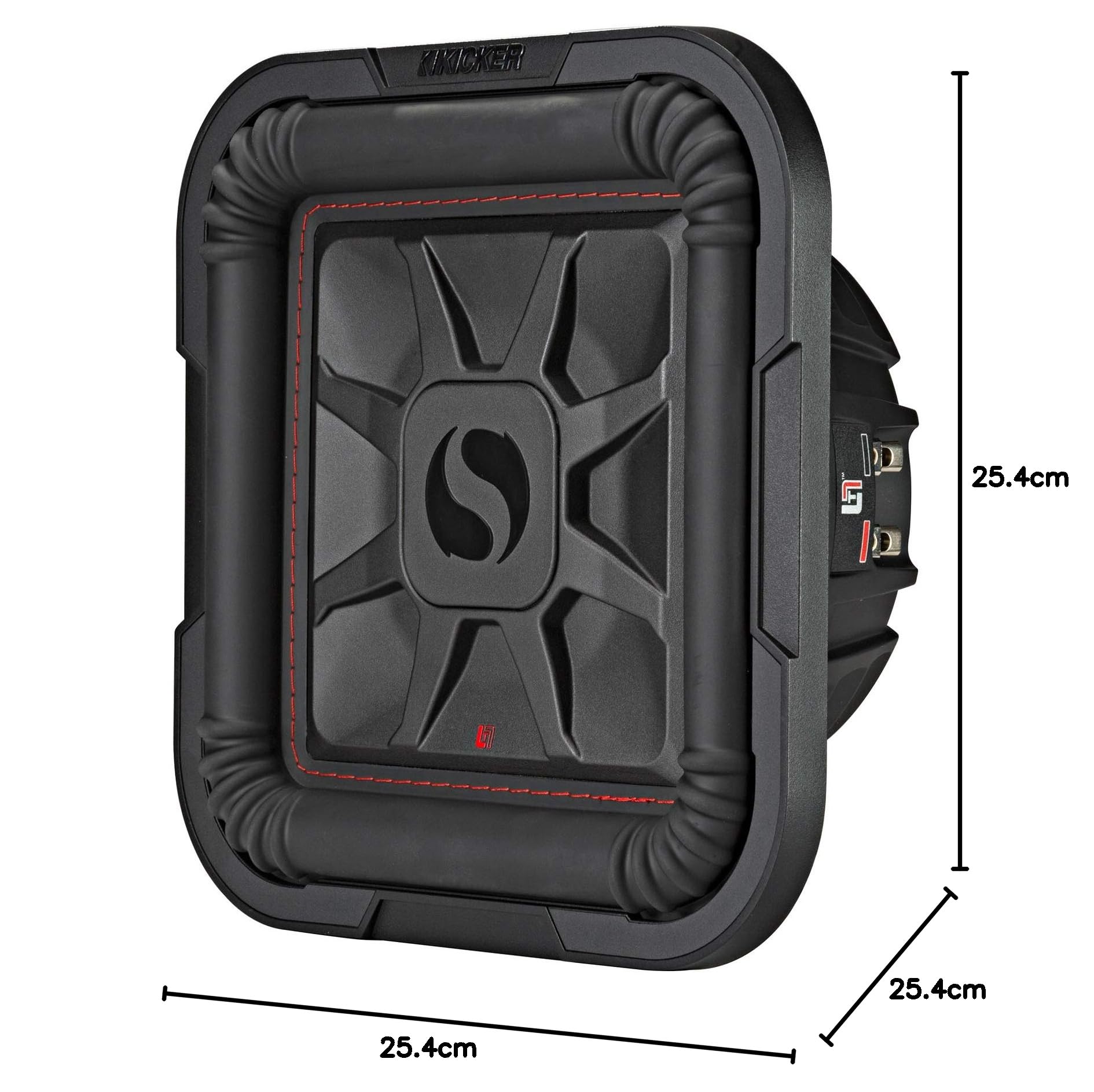 Kicker L7T102 | 25 cm (10') Square-Subwoofer - 1000/500 Watt MAX/RMS | 2X 2 Ohm Doppelschwingspule