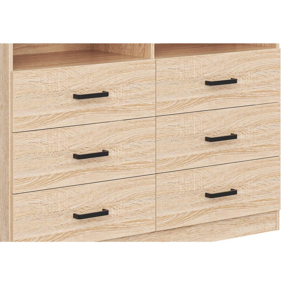 Amazon.com: Bigbiglife 6 Drawers Dresser for Bedroom Wooden Drawer