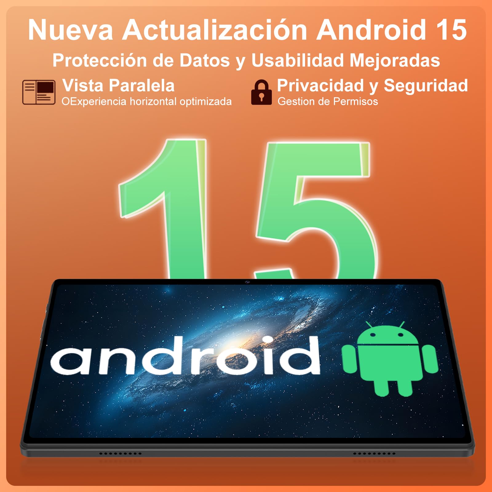 Tablet 30GB RAM 128GB ROM(TF 2TB Expandible), 10 Pulgadas 8000mAh/ WIFI 5G/ BT5.0/ OTG/ GPS, Cámara 5+8 MP, Certificación GMS, Widevine L1, Tableta de Cuerpo Metálico con Funda Protectora -Negro