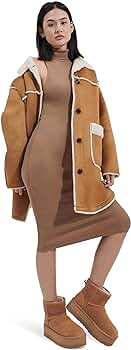【UGG】 Takara LuxeFluff Mid Jacket フェイクファー ふわふわ UGG】 Takara LuxeFluff Mid Jacket フェイクファー ふわふわ