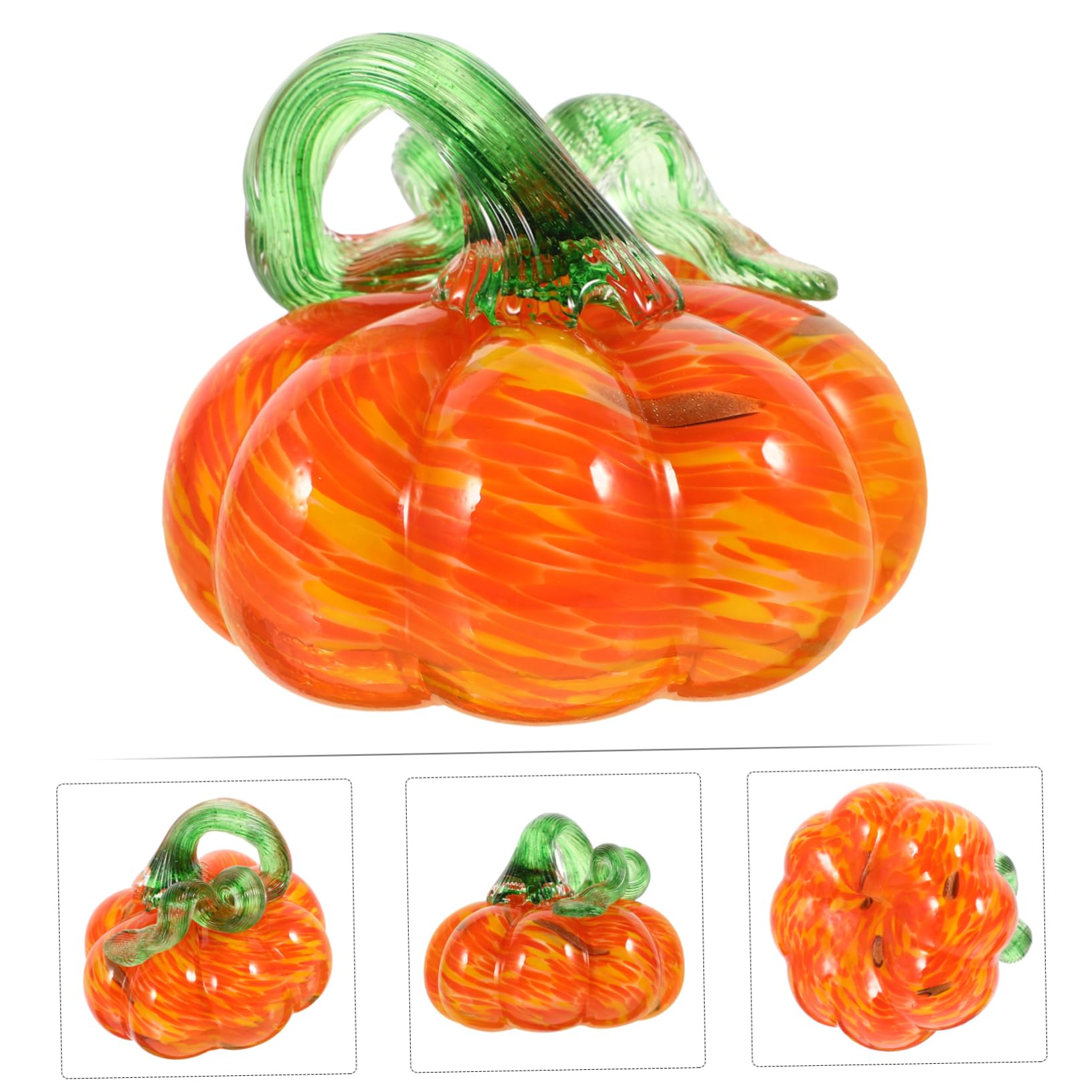 Alipis 3 Pezzi Creativi Fatti A Mano In Decorazione Di Zucca Figurine Di Zucca Del Ringraziamento Artificiale Halloween Zucche Autunnali Forniture Per La Casa Opere
