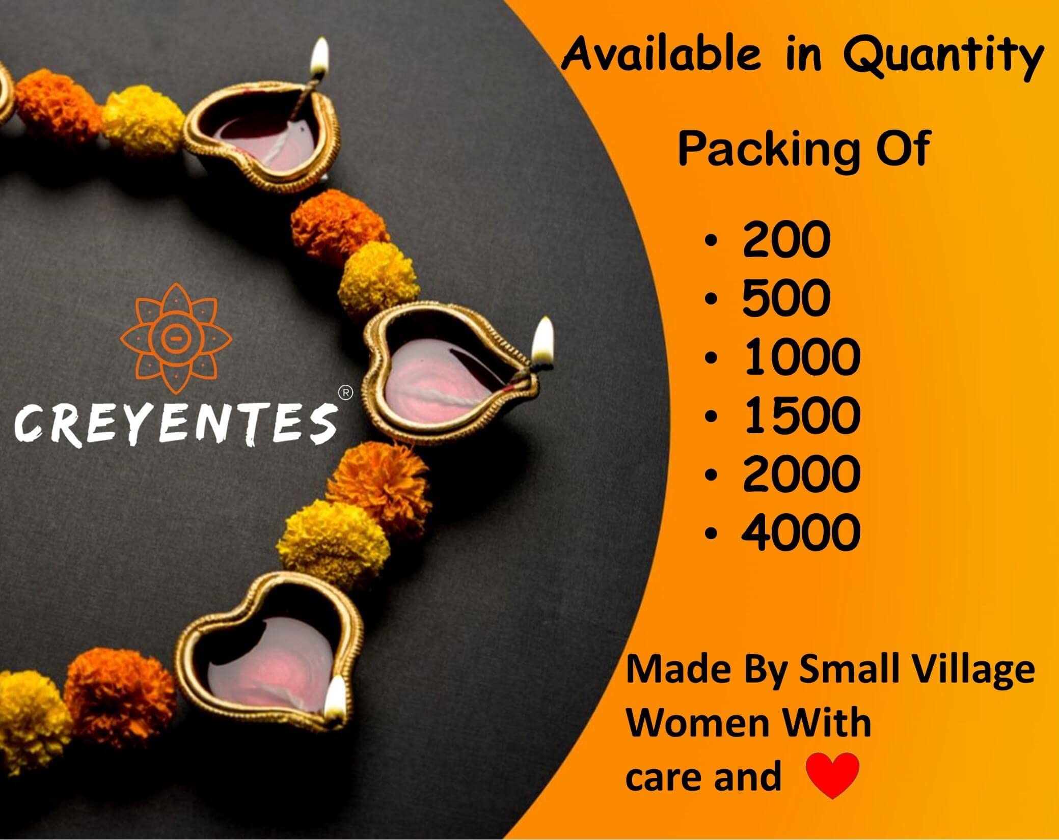 Long Cotton Diya Wicks - 4000 Pack for Pooja -3