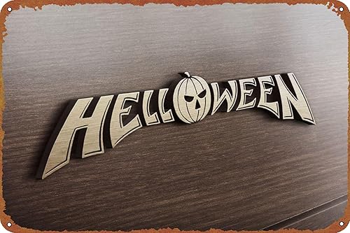 Helloween - Póster musical de banda de metal pesado, letrero de hojalata vintage, decoración de pared de metal único para el hogar, bar, comedor,