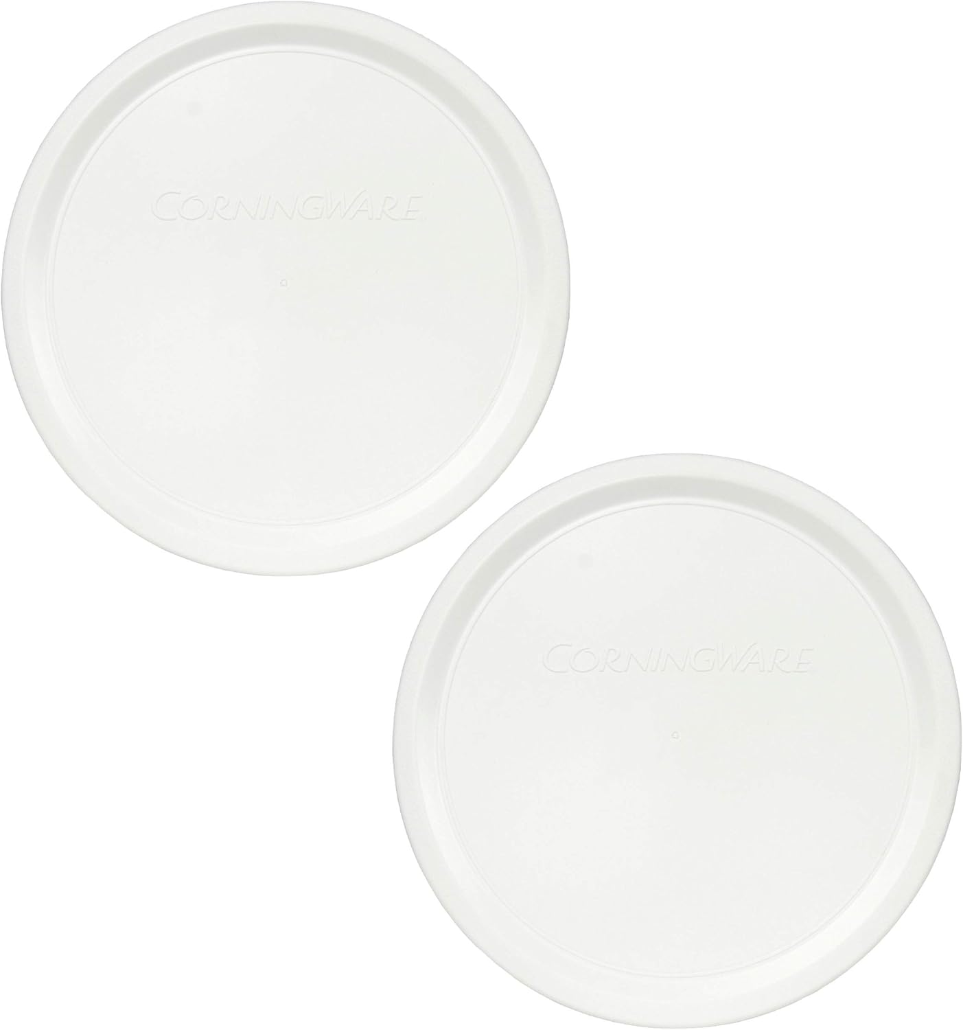 Corningware F-24-PC French White 24oz Plastic Replacement Lids - 2 Pack
