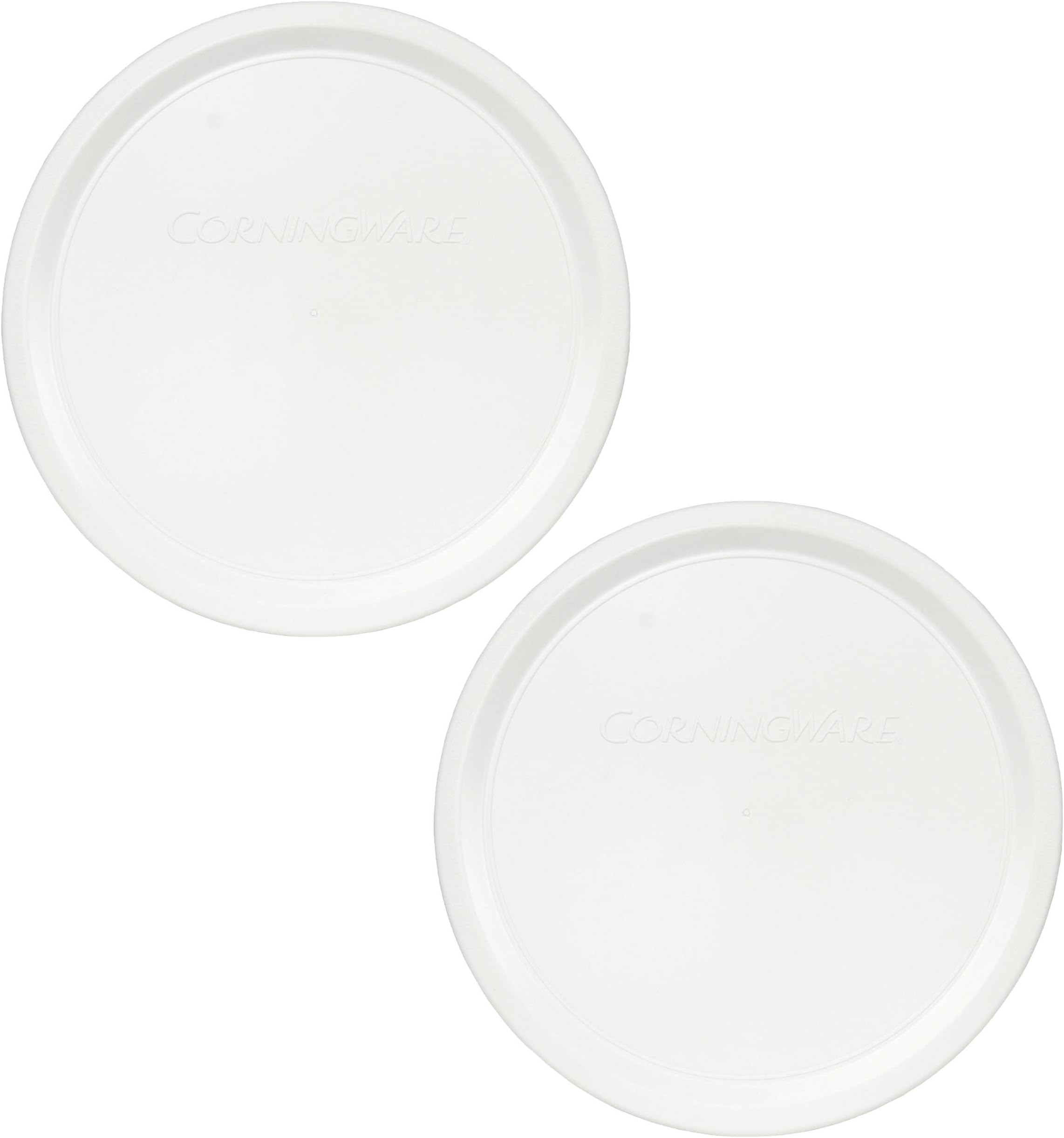 Corningware F-24-PC French White 24oz Plastic Replacement Lids - 2 Pack