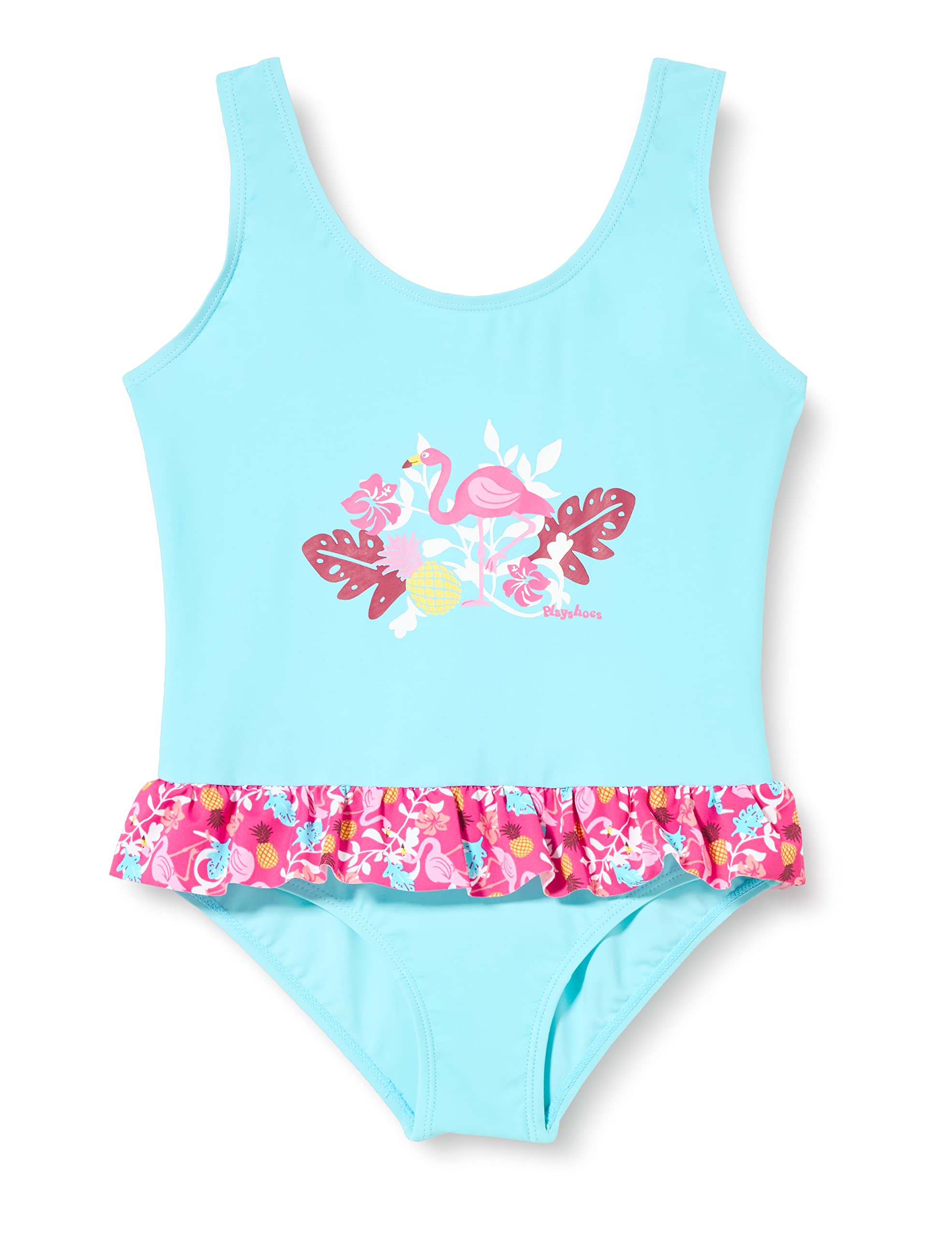 Playshoes Unisex dziecięcy kostium kąpielowy z ochroną przed promieniowaniem UV, Flamingo, 134-140