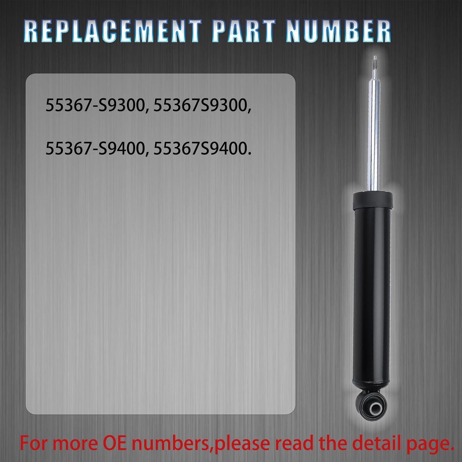 55367-S9300 2PCS Rear Shock Absorbers .Compatible with Hyundai Palisade 2020 2021 2022 3.8L V6.Replacement OE for 55367S9300 55367S9400
