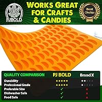 Vista 5 de Molde de silicona para dulces en forma de rodaja de naranja mandarina - media hoja