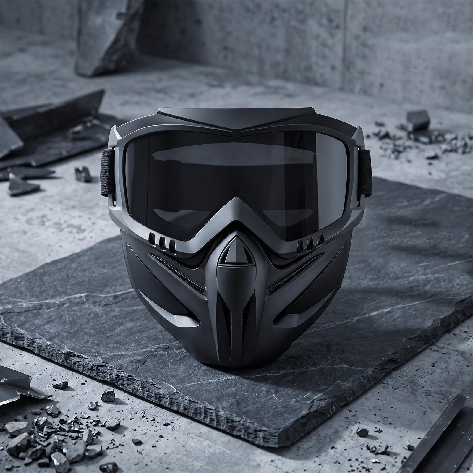 HTU Máscara de soldadura desmontable, protección facial anti polvo para corte, impacto y deportes, diseño antivaho, 10 piezas