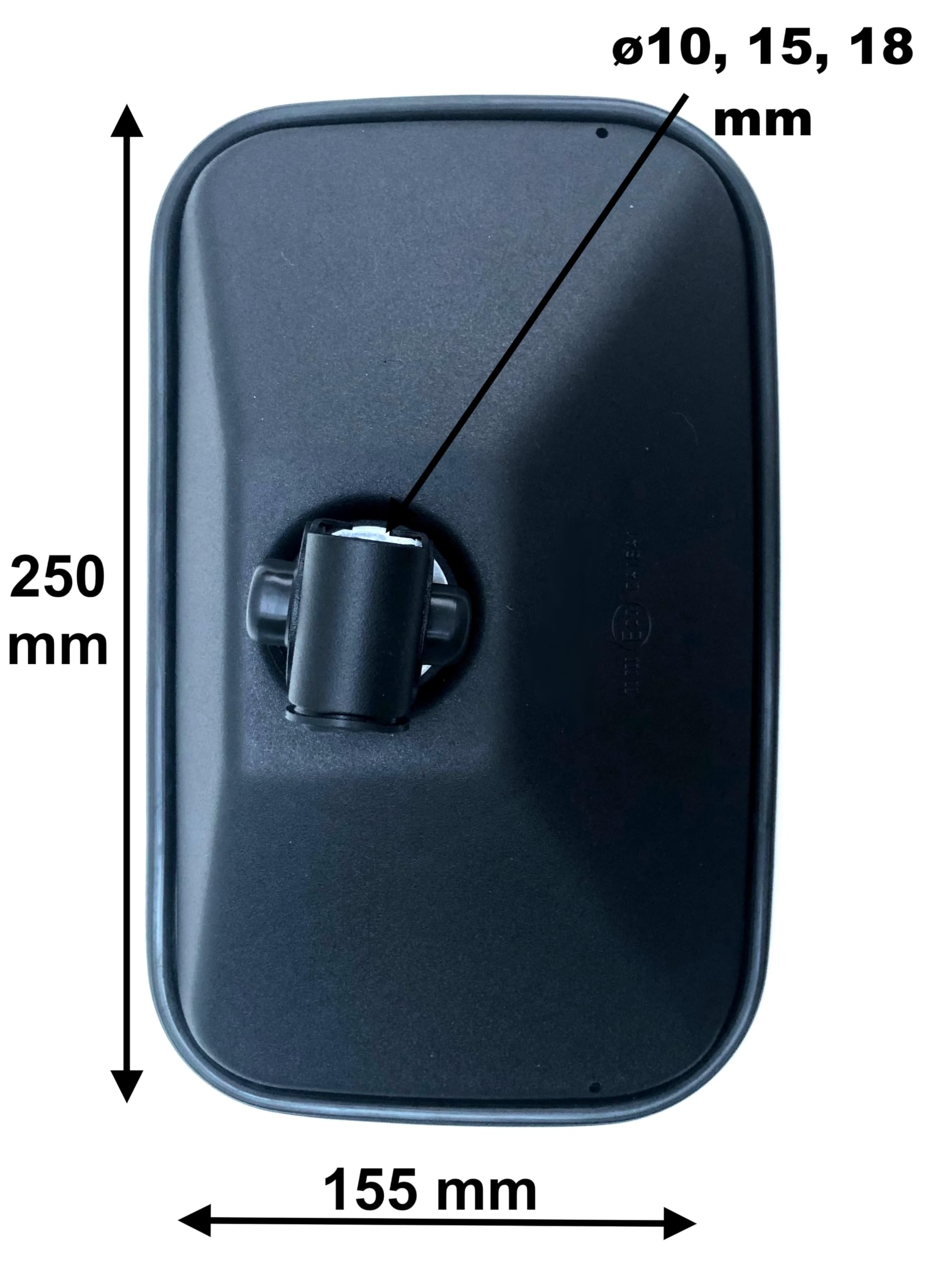 2x Rétroviseur Extérieur avec Support pour Tracteur, Camion, Pelle, Machine Agricole et Industrielle, Camping-Car – Convexe – Homologué E20 – OE 4608100116, 6018100216, 4608100316