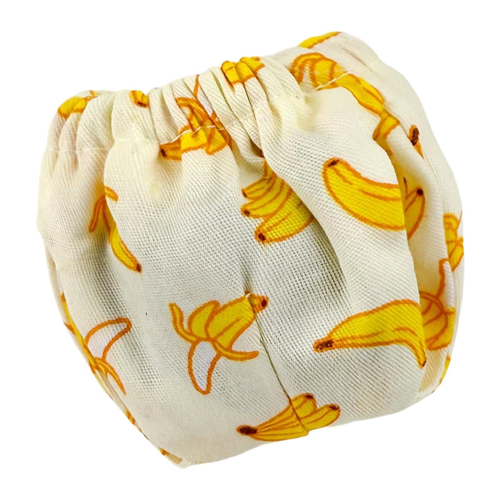 MagiDeal Small Pet Diaper Sugar Glider Squirrel Diaper Highly Absorbent No Leak Nappy Pants for Use on Pet Squirrels Hamster Traveling, Banana