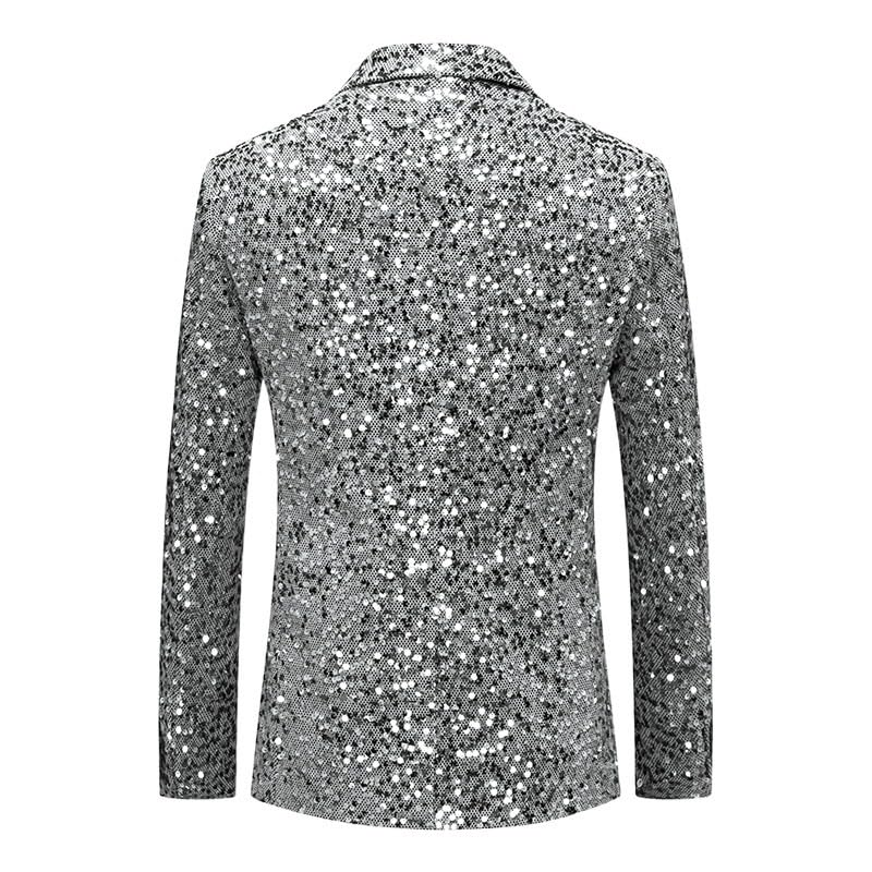 Petit costume décontracté d'affaires veste couche de finition silver L