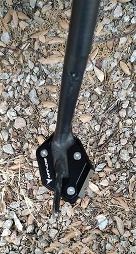 Miniatura 5 de EDKAY Motorcycle Foot Side Stand Extension Pad Kickstand Kick Stand Plate for Yamaha Mt 09 MT-09 MT09 SP 2021 2022 Side Frame feet Color  Titanium