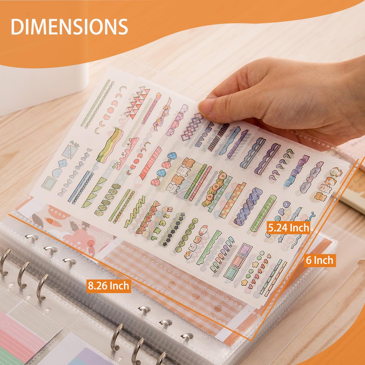 Amazon.co.jp: A5 6リングバインダー用ポケットスリーブ30個、1