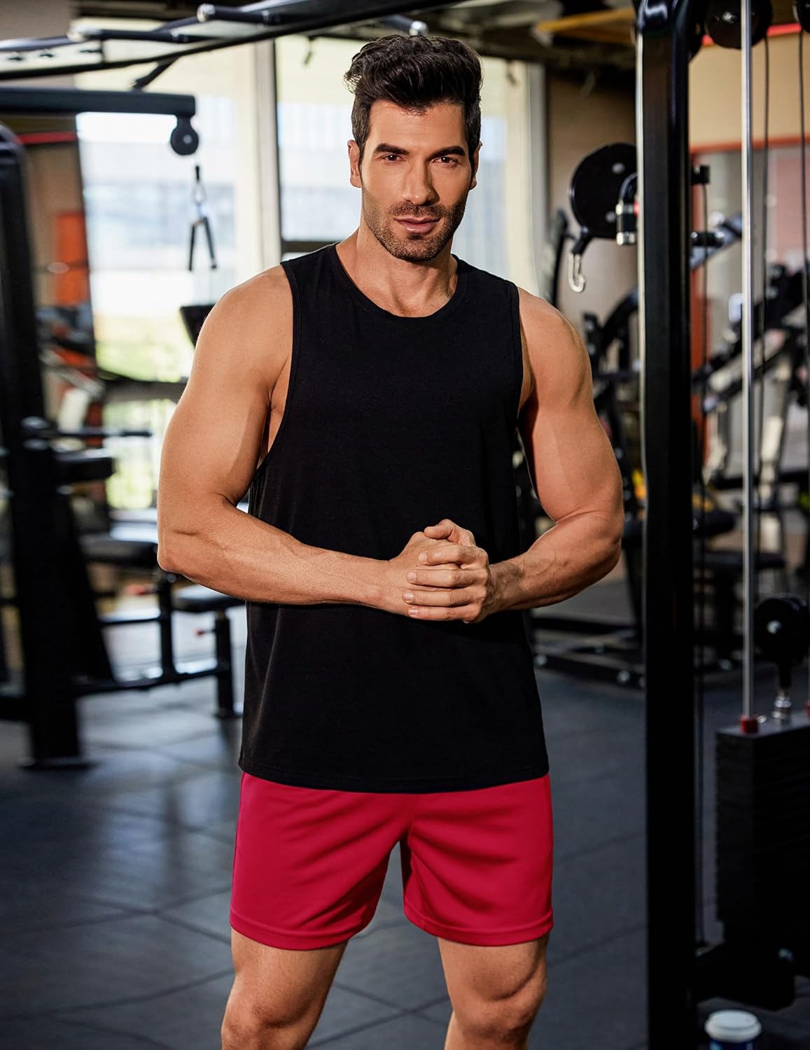 COOFANDY Men's 2 Pack Gym Workout Shorts 5 Inch Mesh Athletic Shorts Quick Dry Running Shorts with Pockets - Image 2