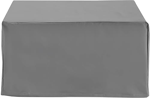 Miniatura 2 de Crosley Furniture CO7507-GY - Mesa cuadrada o otomana de vinilo reforzado de calibre pesado para exteriores, color gris, cuadrado de 33 pulgadas