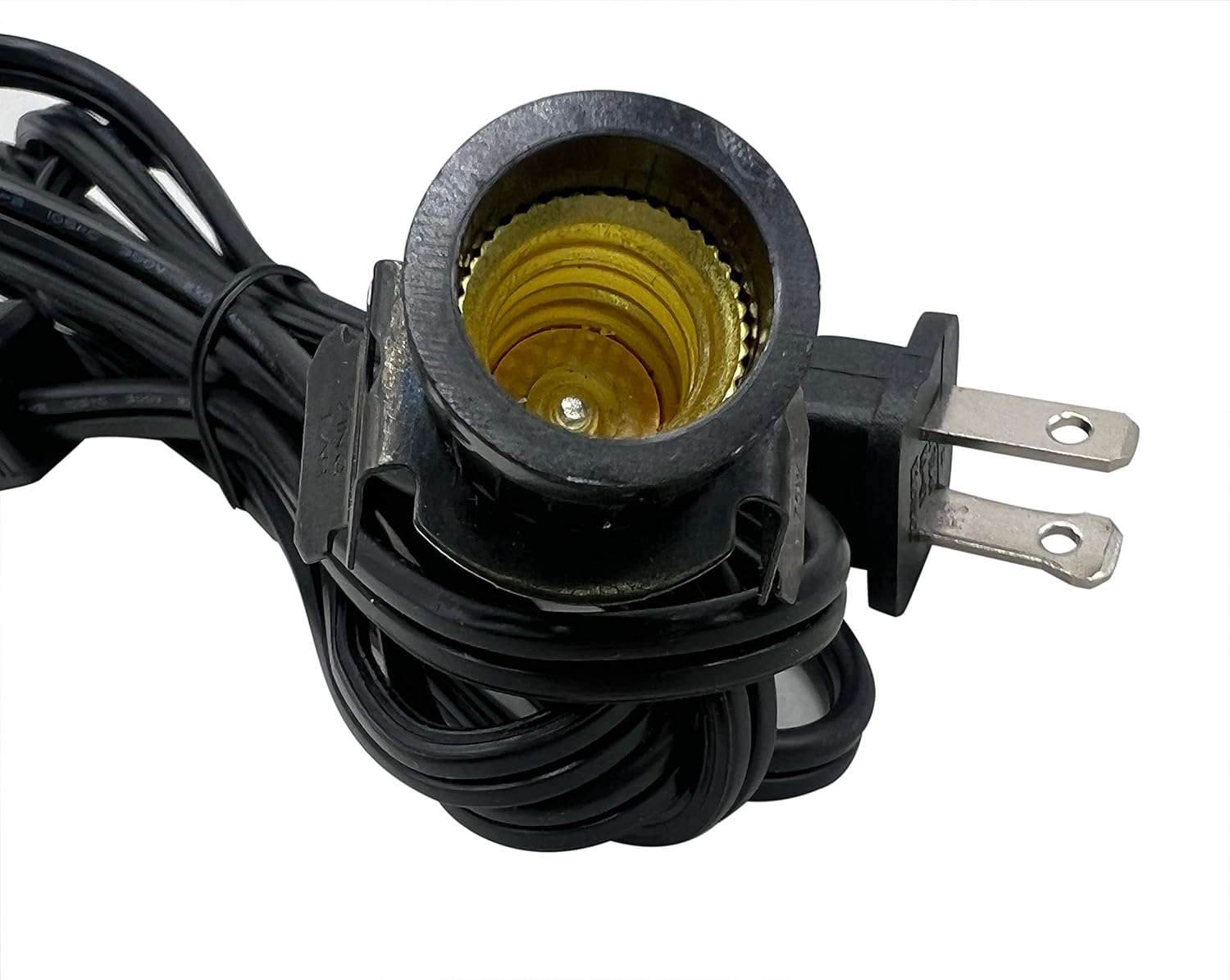 National Artcraft® 6' Heavy-Duty Lamp Cord Set with Clip-in Candelabra Socket, Switch and Plug - Black (Pkg/10)
