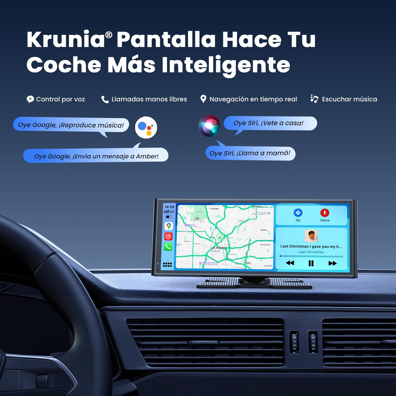 9.26" Wireless Portable Car Play Screen for Apple CarPlay & Android Auto, OTA Updates, Backup Camera, Mirror Link, 5.0 Bluetooth, Voice Control, GPS Navigation, FM