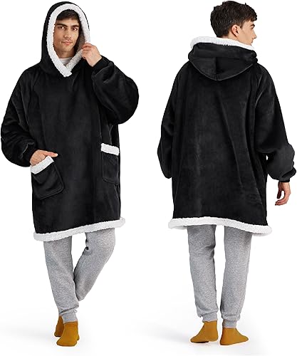 Miniatura 1 de Bedsure - Manta corta de sherpa para llevar puesta