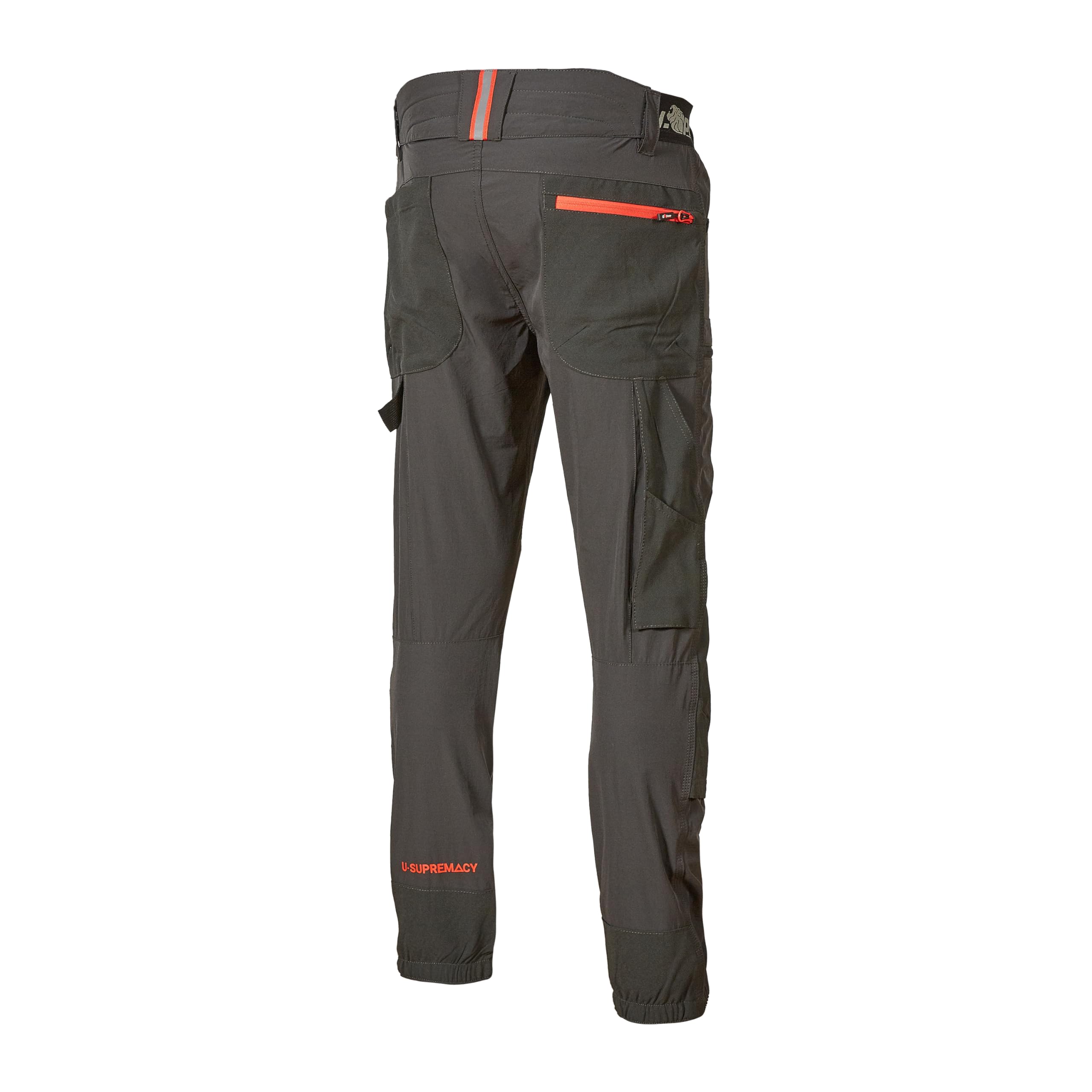 U Power Pantalone Bermuda da Lavoro Estivi, in Tessuto Stretch, vestibilità Jogging Harmony Asphalt Grey Pantaloncini Uomo