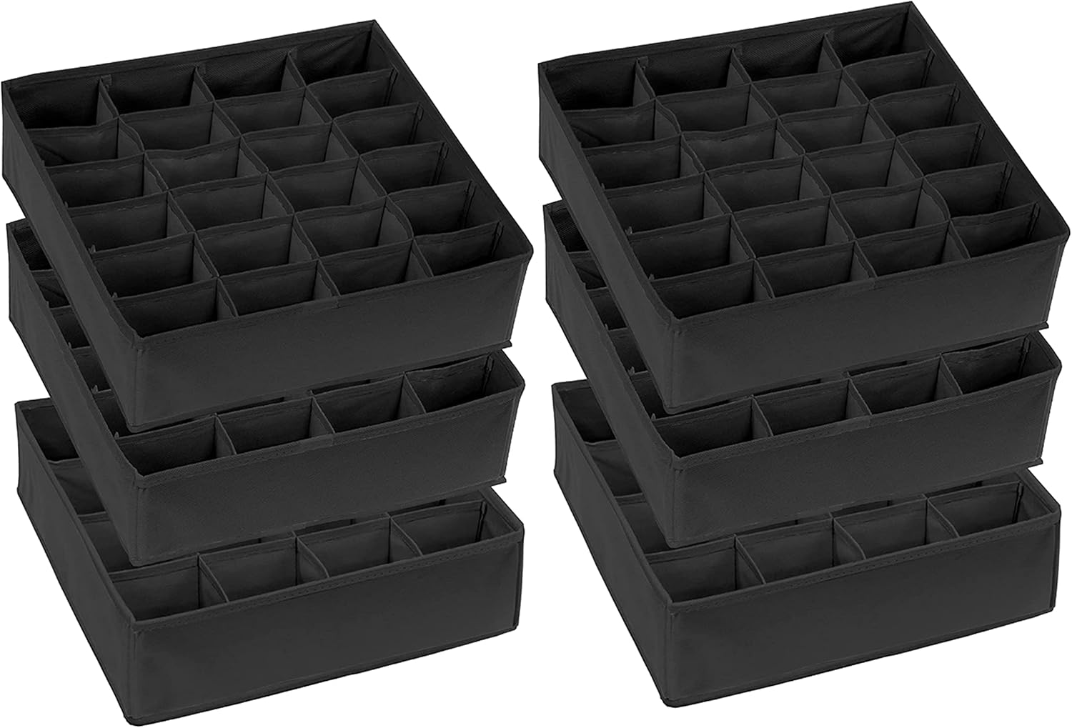 6 Set Drawer Underwear Organizer Divider Fabric Foldable Dresser Storage Basket