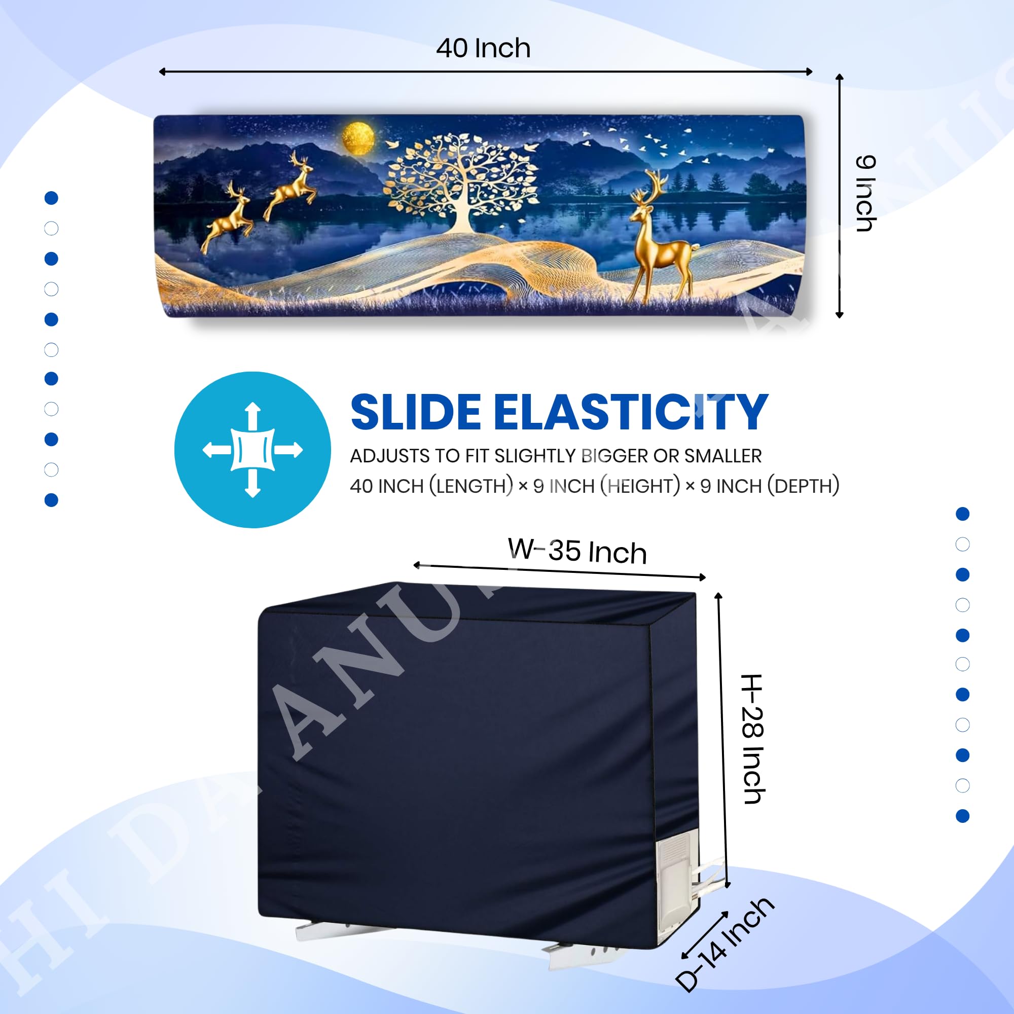 Split AC Cover Set - Protect Your Unit FREE SHIPPING -2