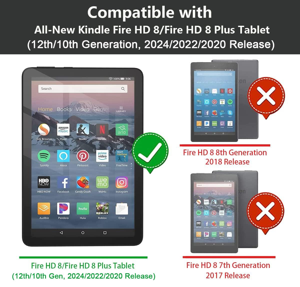Amazon.co.jp: DEHJYYIJUY ケース Amazon Fire HD 8/Fire HD 8 Plus