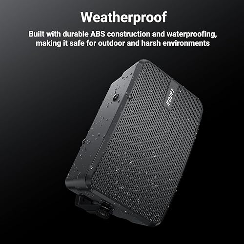 Miniatura 6 de Inwa Altavoces Bluetooth para exteriores, altavoz activo de montaje en pared pasivo de 400 W, juego de sonido estéreo inalámbrico impermeable para