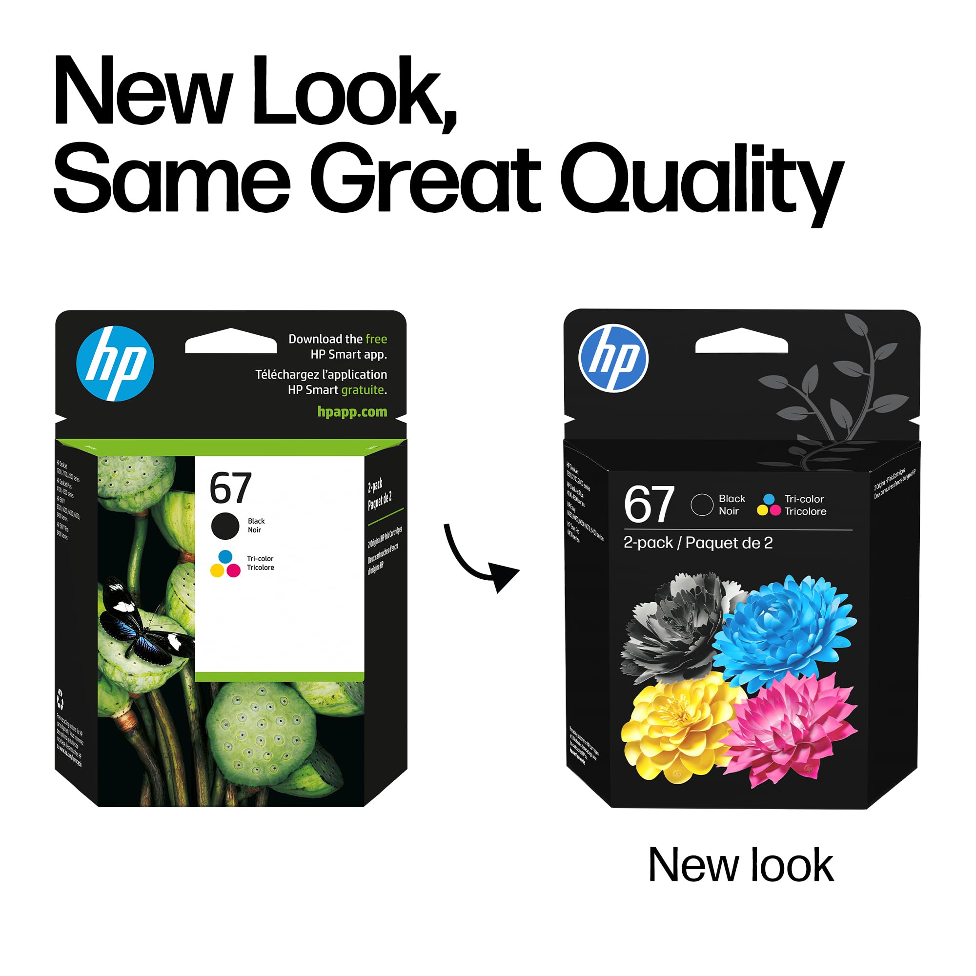 Amazon.co.jp: HP 67インクカートリッジ ブラック&3色 2個 3YP29AN