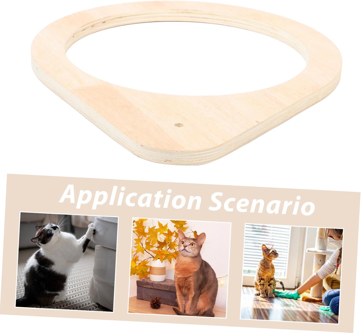 Yardwe Sturdy Cat Tree Frame Detachable Window Perch Scratching Post Holder Cat Climbing Post for Indoor Cats Spacious Design for Multiple Cats Construction