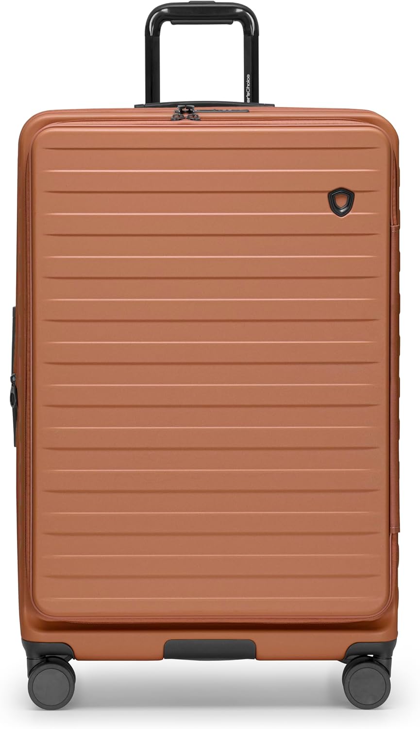 Traveler's Choice Novia Top Opening Expandable Polycarbonate Luggage with Spinner Wheels, Autumn Leaves, 30-Inch Large