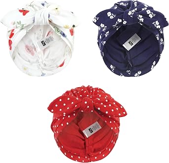 Hudson Baby Infant Girls Turban Cotton Headwraps