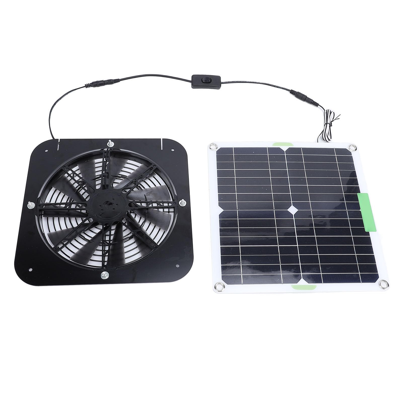 Wentylator wyciągowy o mocy 100 W 13,5 cala Wentylator solarny Zasilany panelem słonecznym Wentylator dla psa Kurczak Szklarnia RV